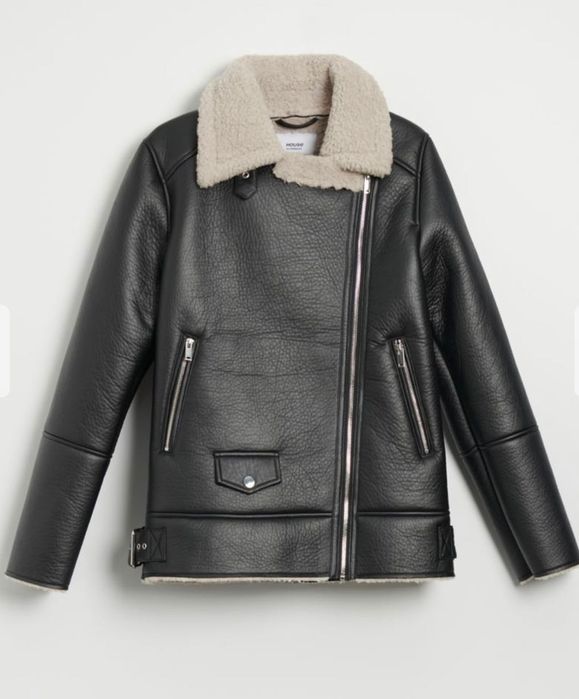 kurtka kożuch biker M