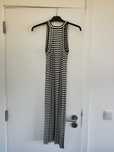 Vestido às riscas Mango
