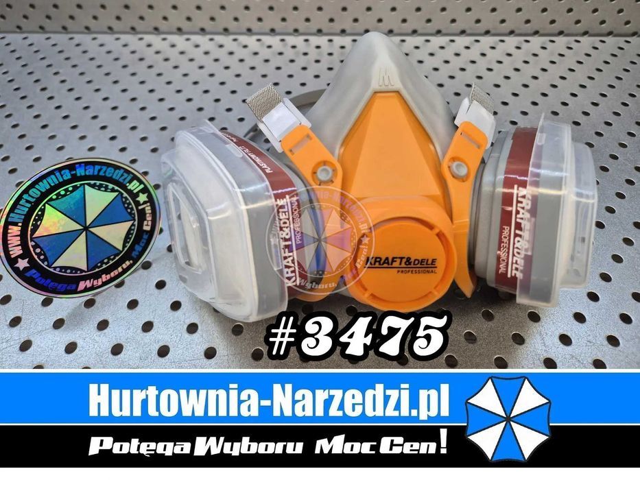 Maska lakiernicza + filtry półmaska ochronna maska przeciwpyłowa