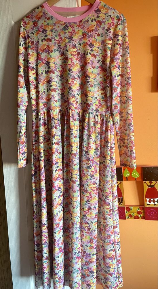 Sukienka Tom Tajlor XL dluga kwiaty kolotowa