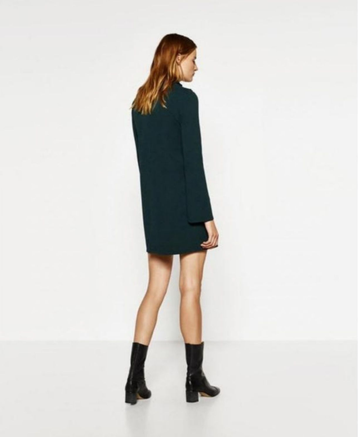 Зелена сукня плаття Zara з рюшами S
