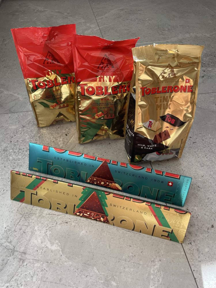 Czekoladki czekolada Toblerone różne rodzaje