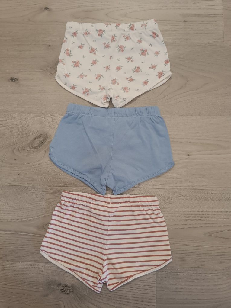 Bawełniane spodenki h&m r. 92 3-pak