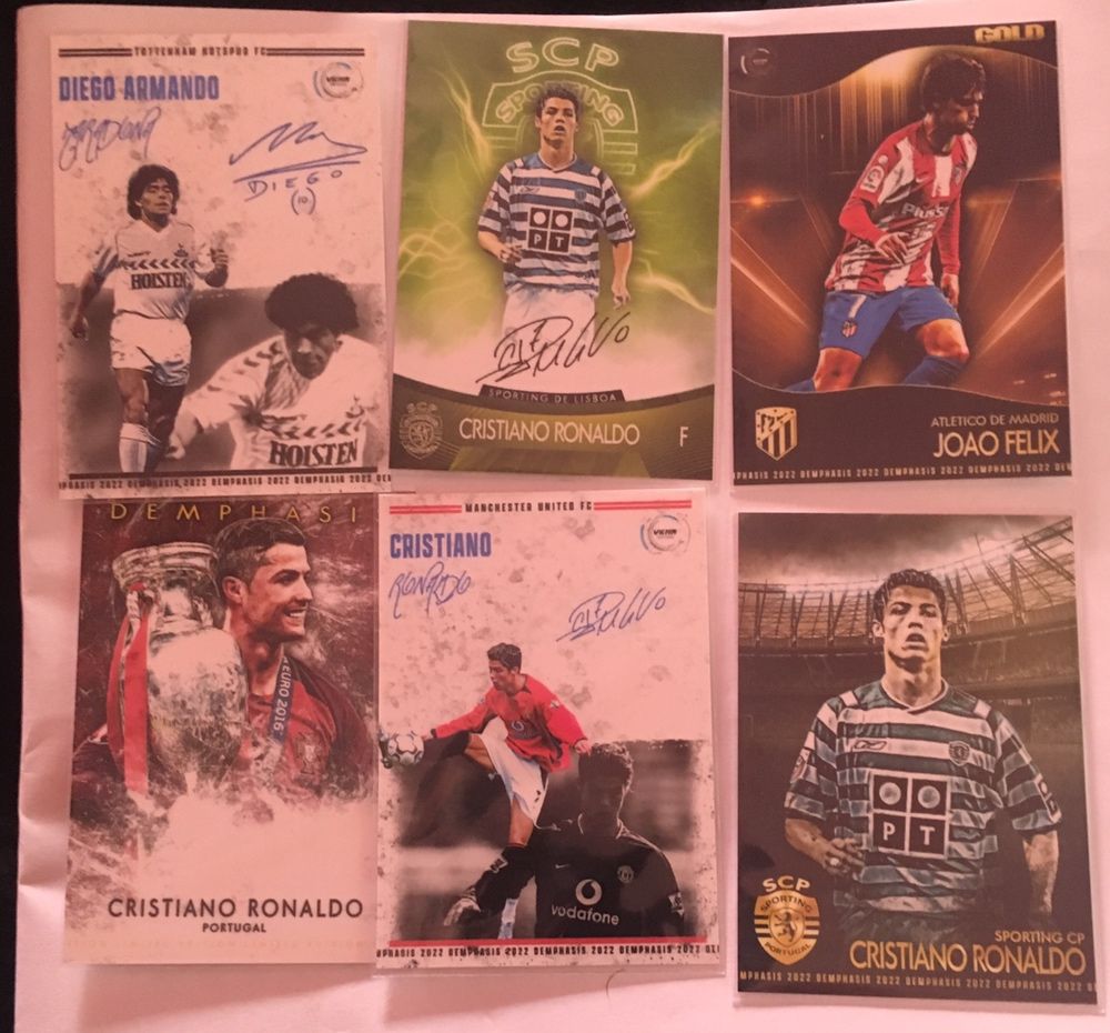 Cartas coleção Maradona,Cristiano Ronaldo,João Felix,Haaland,Cruyff