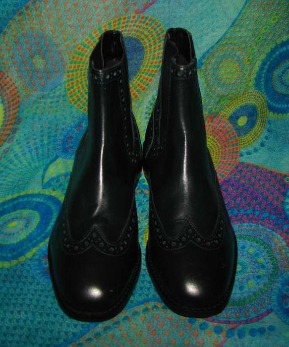 czarne sztyblety skóra 38