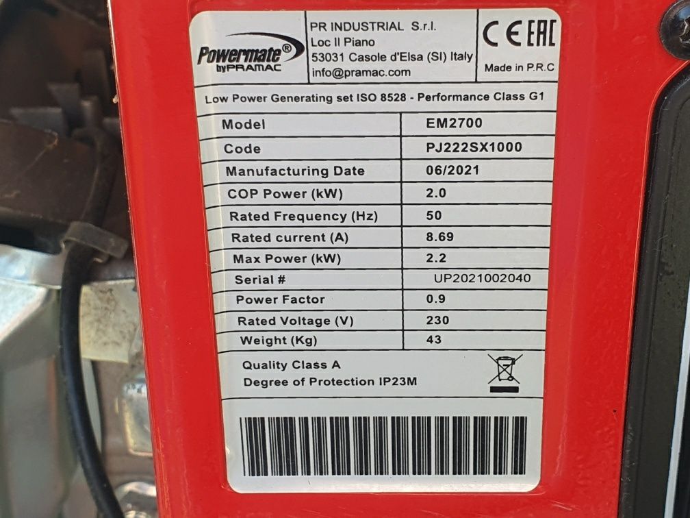 Powermate AVR Agregat EM2700