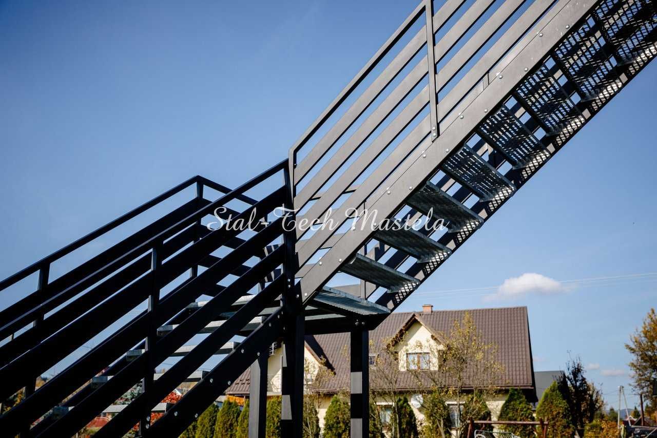 Schody zewnętrzne metalowe