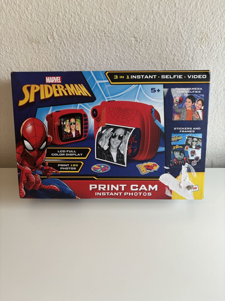 Câmara Fotográfica Instantânea 3 em 1 Print CAM Spider-Man Lisciani
