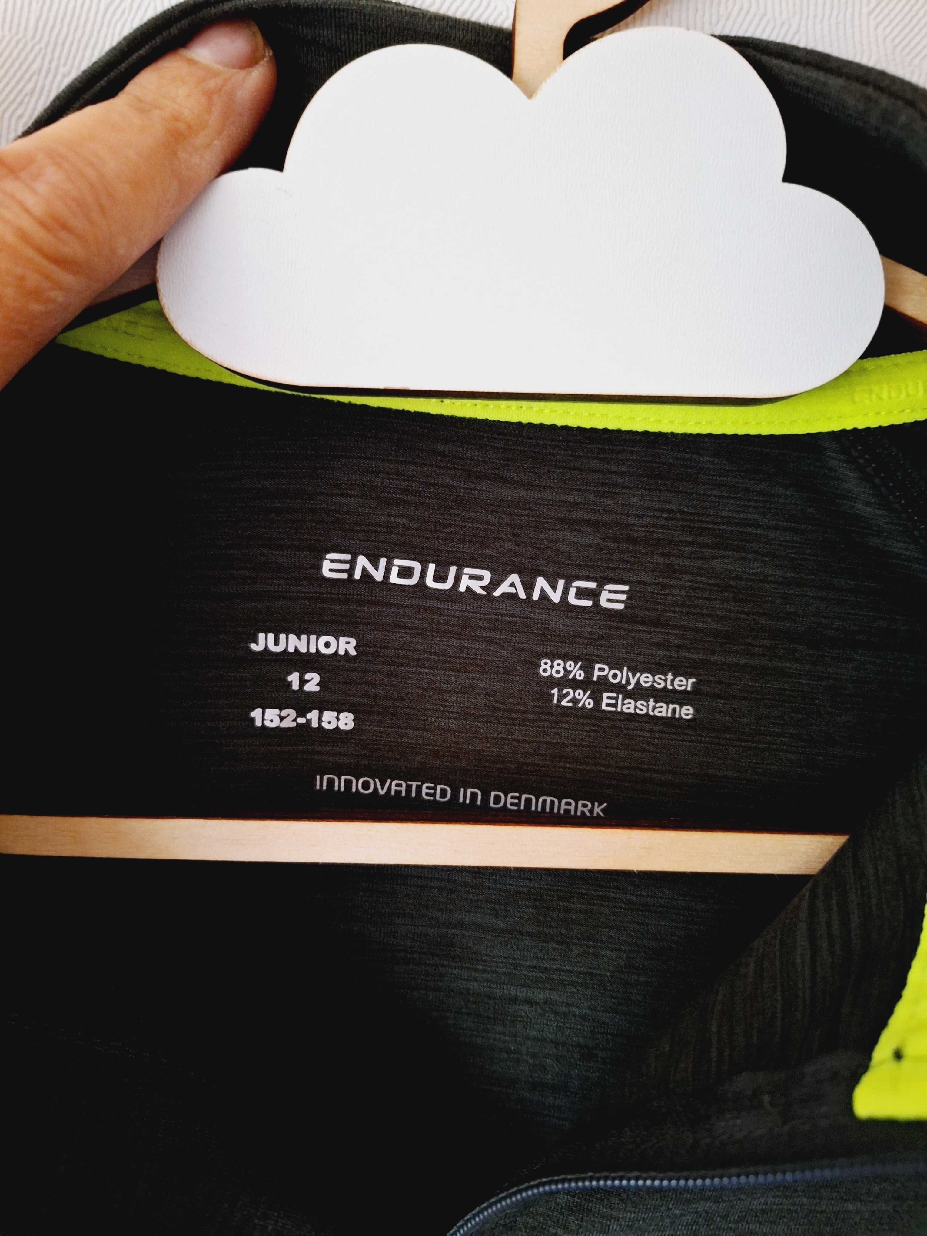 Bluza sportowa Endurance 152 - 158 zielona długi rękaw