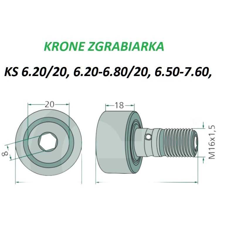 KRONE - Zgrabiarka KS 6.20/20, 6.20-6.80/20 ROLKA ŁOŻYSKO ROLKOWE FV