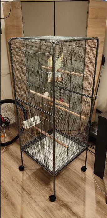 DUŻA KLATKA WOLIERA dla ptaków papug *nowa* klatka na kółkach