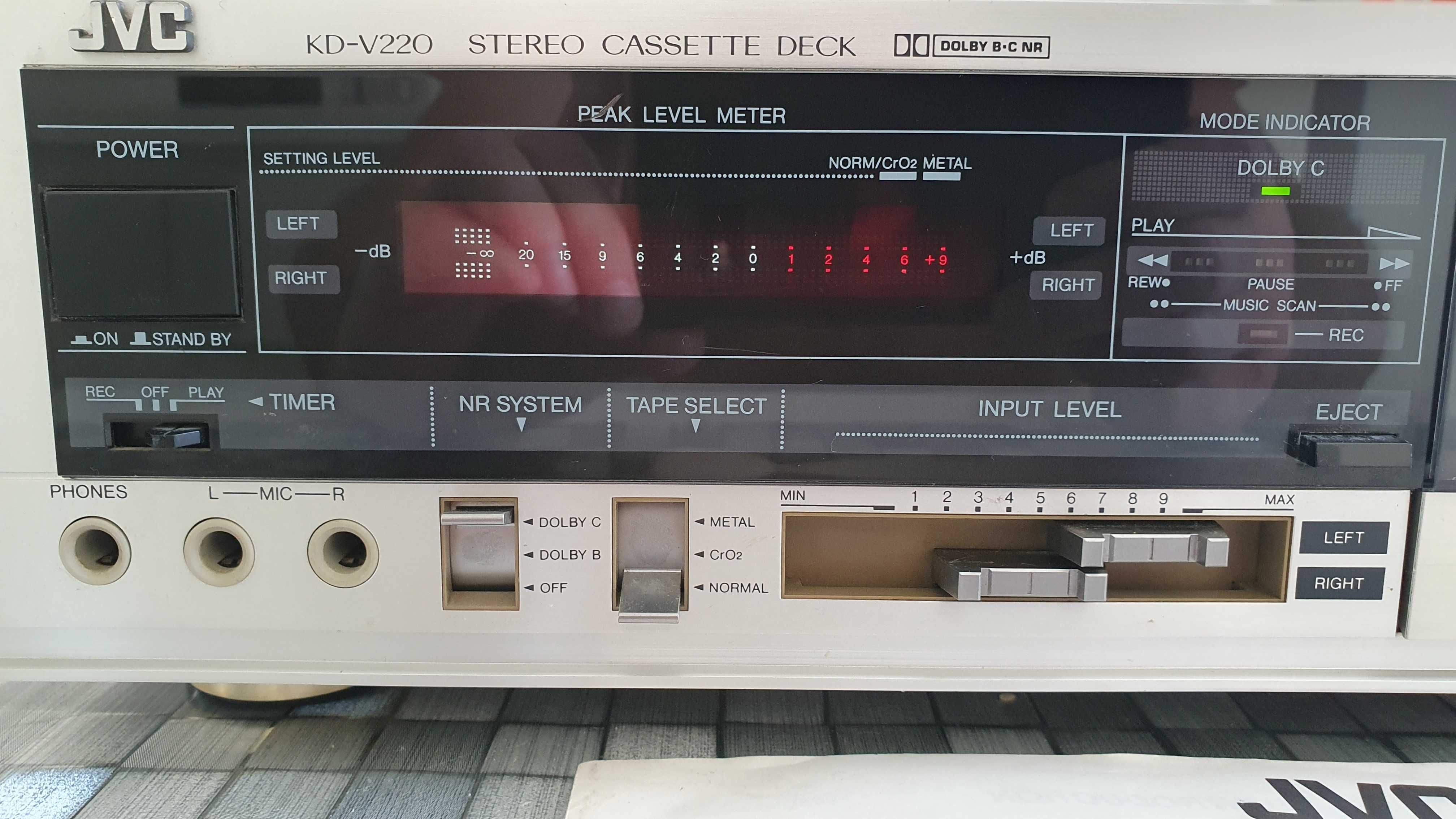 Magnetofon JVC KD-V220 Stereo Cassette Deck wieza JVC