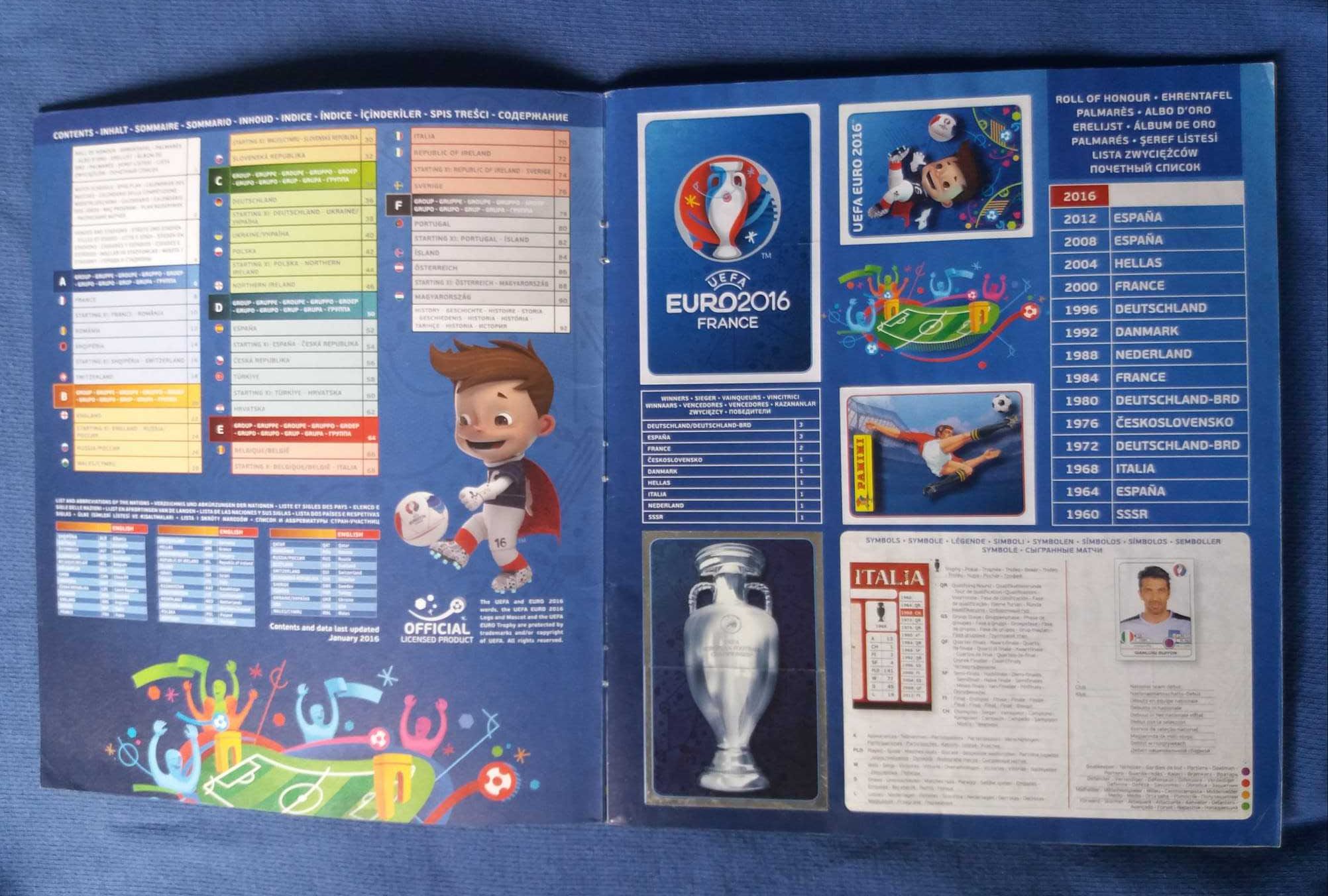 Caderneta Cromos Futebol Completa Europeu 2016 (EDIÇÃO PANINI)