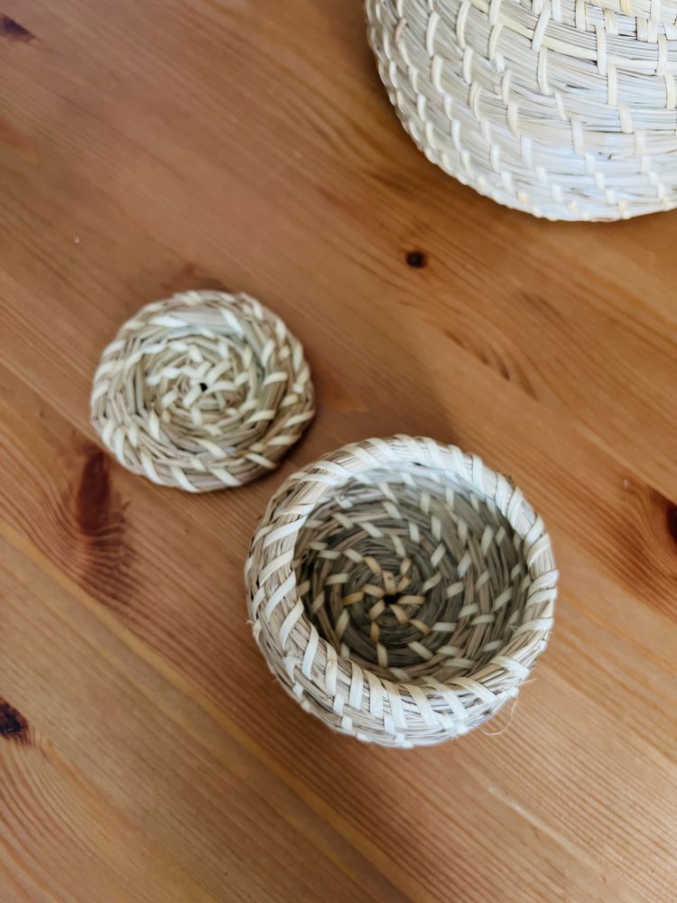 Kosz wiklinowy Ikea 3 sztuki Fryken
