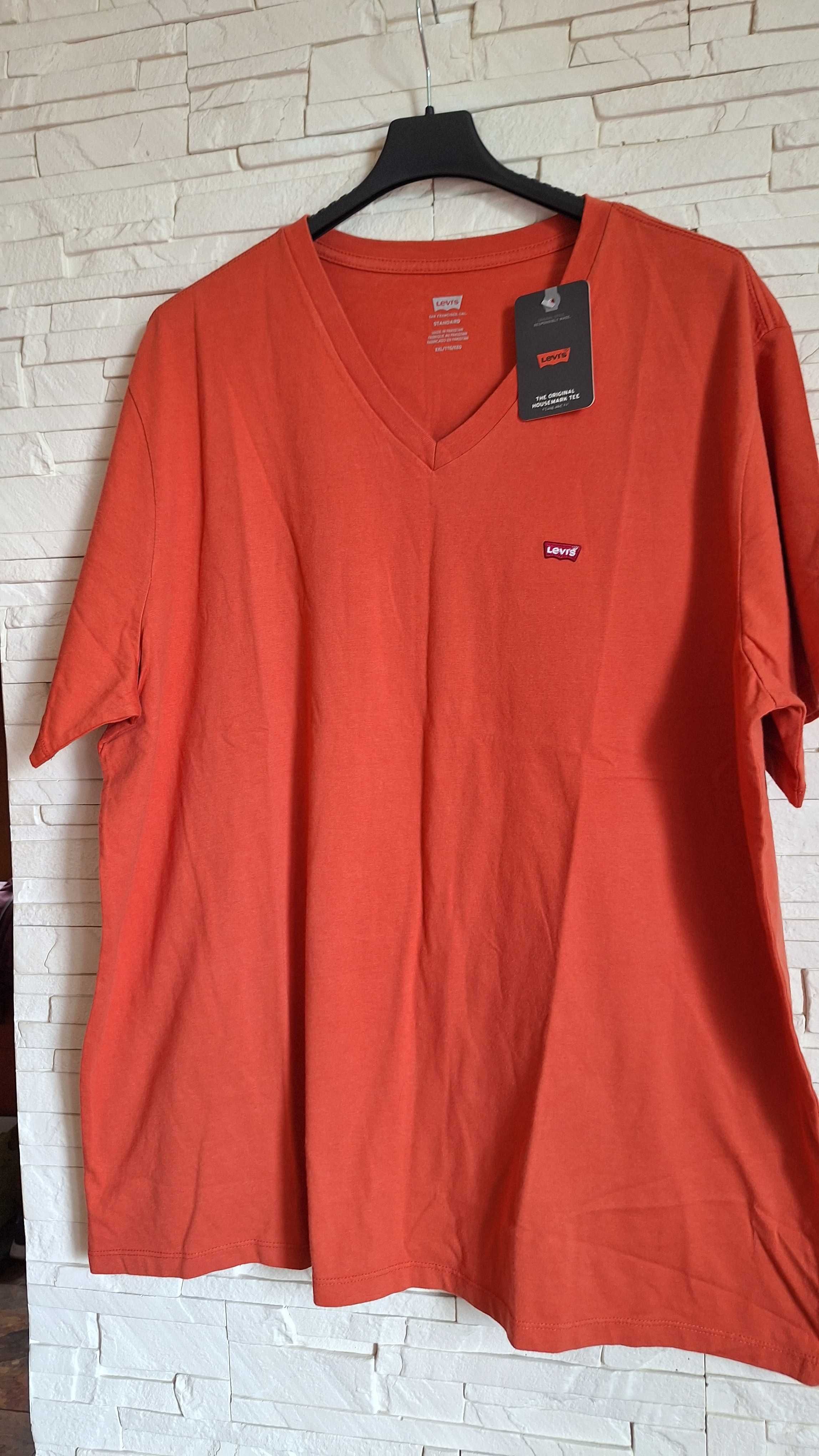 Levi's,Koszulka ,t-shirt rudy pomarańczowy