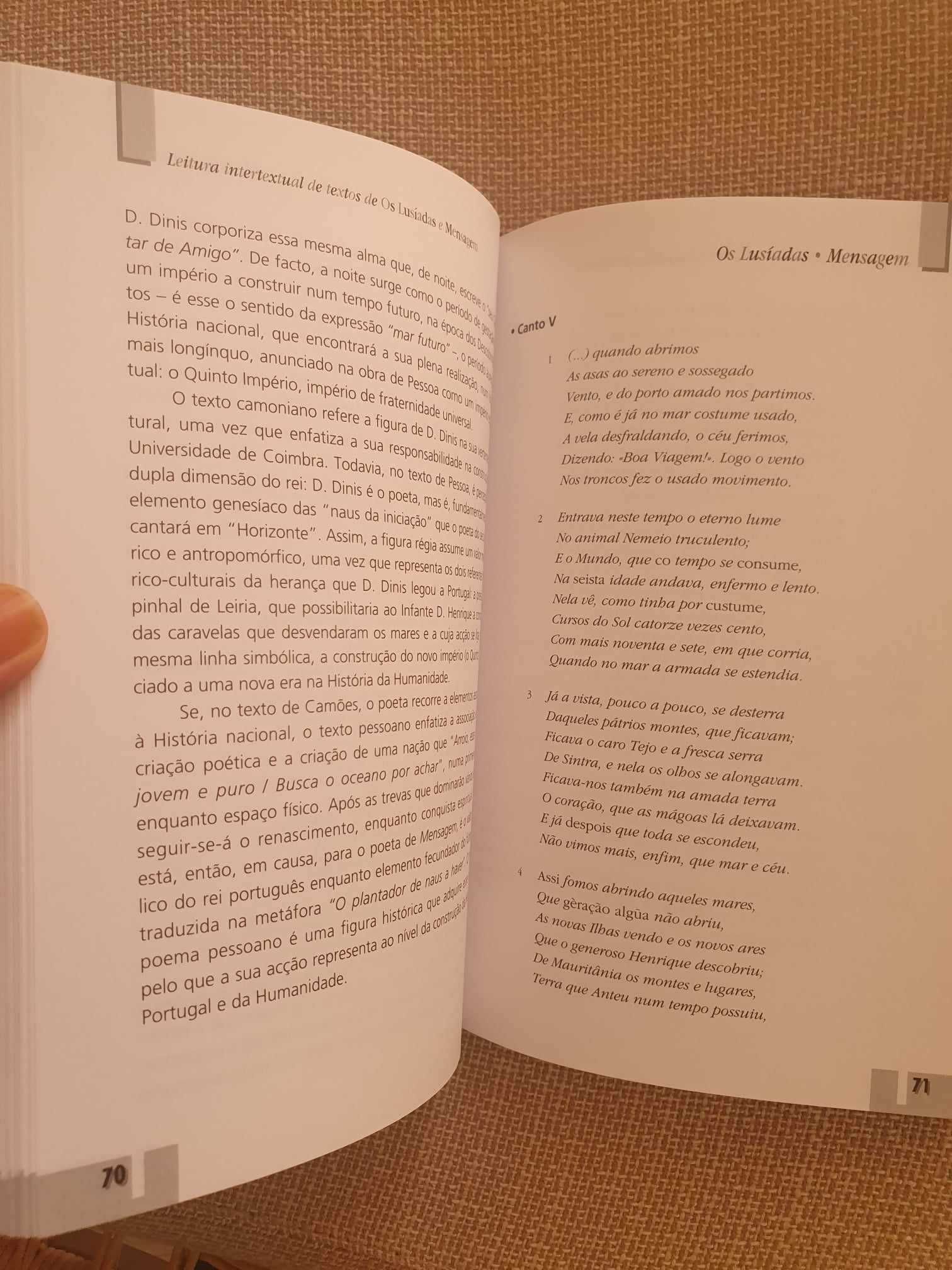 Livro  Análise das Obras  Os Lusíadas ( Camões ) e Mensagem (  Pessoa)