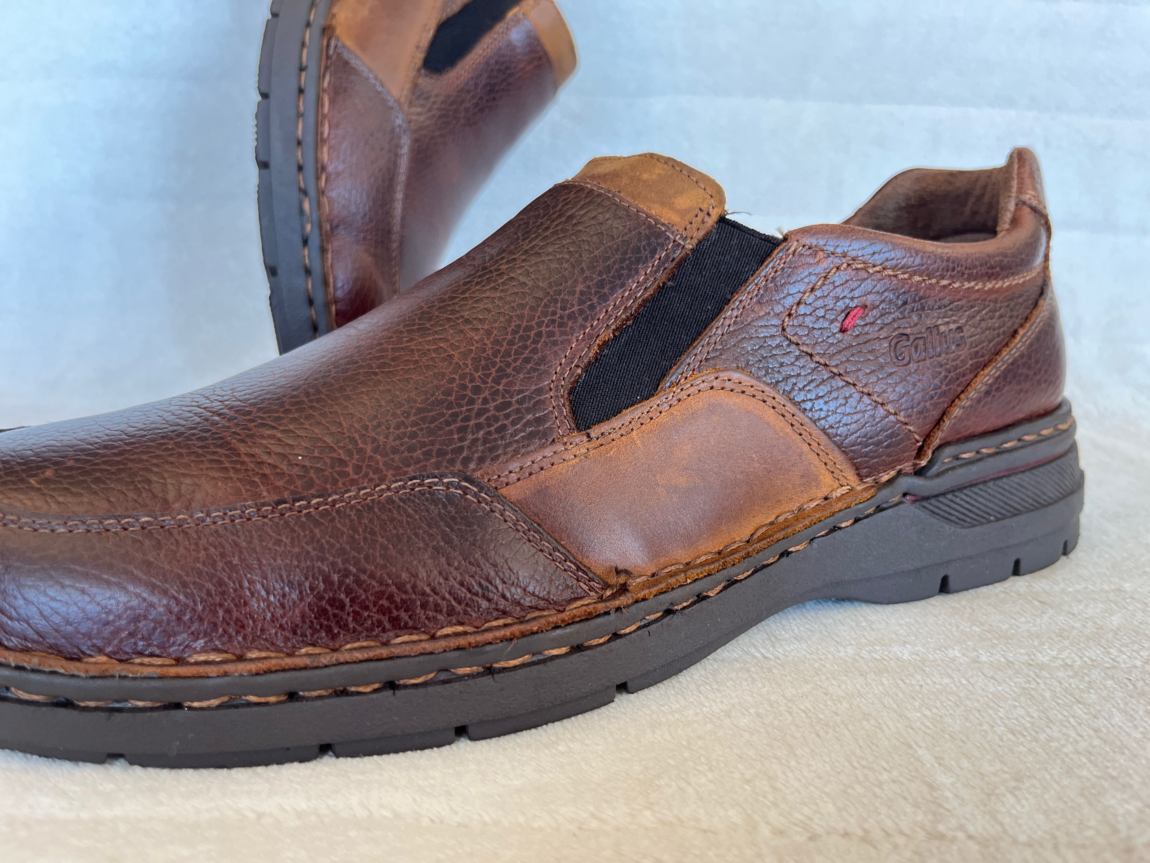 Gallus męskie skórzane mokasyny Slip-On rozmiar 44