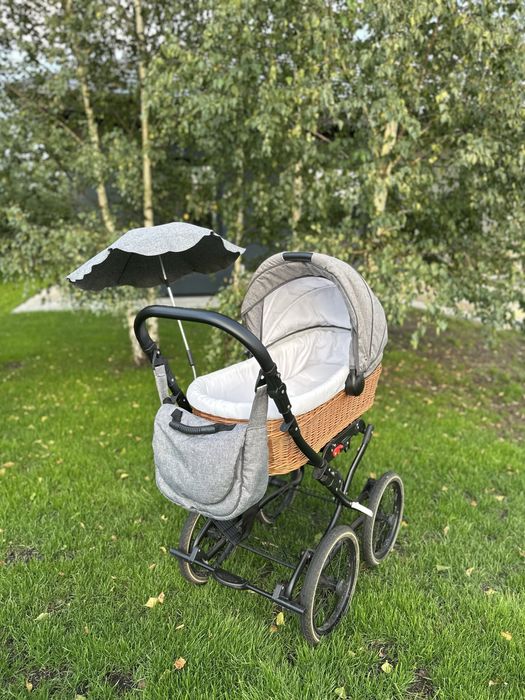 Wózek viko wiklinowy 3w1