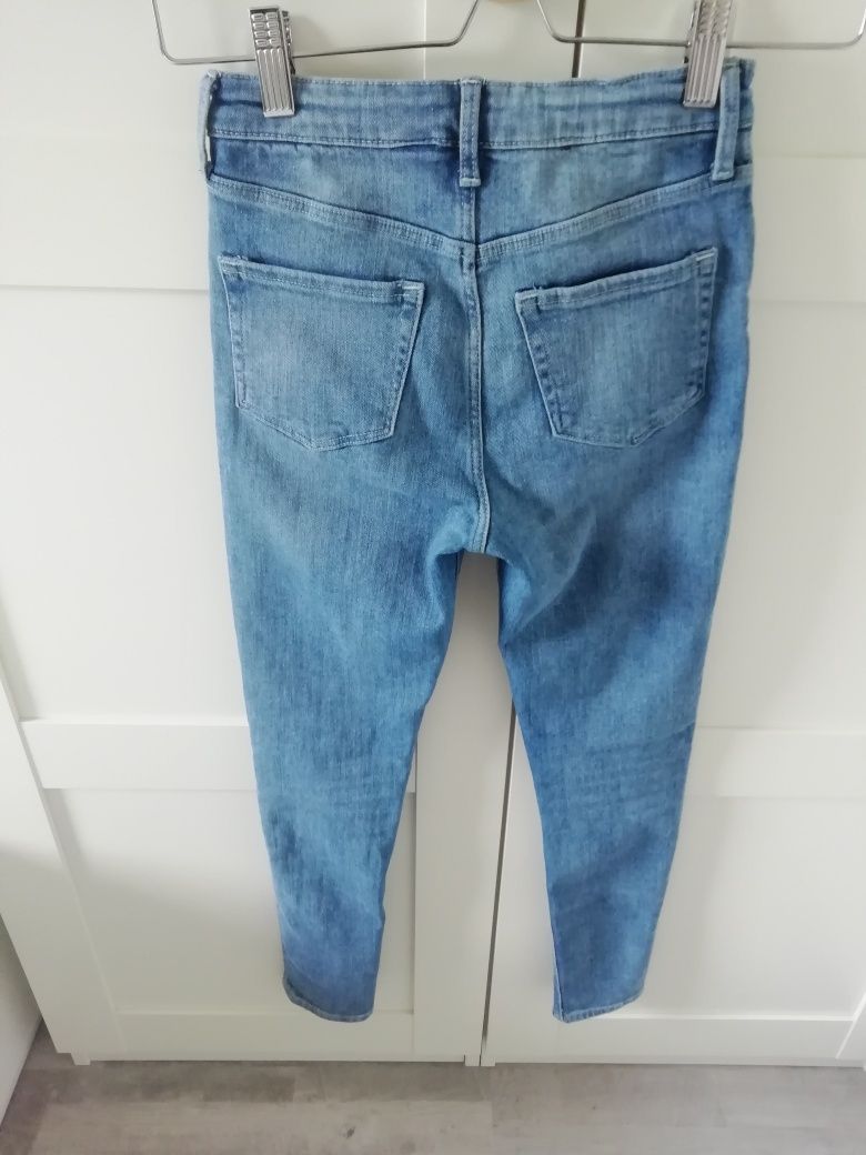 Spodnie dżinsy skinny fit wysoki stan H&M rozmiar 140 nowe