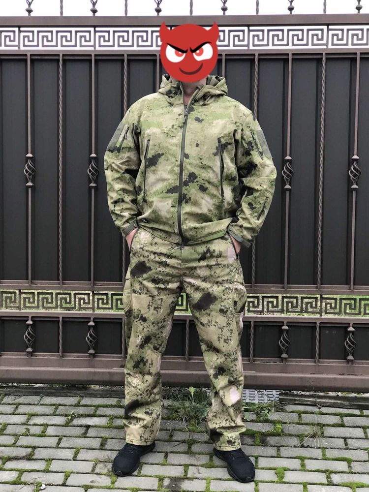 Костюм тактичний Софтшелл Атакс Ataks green фліс