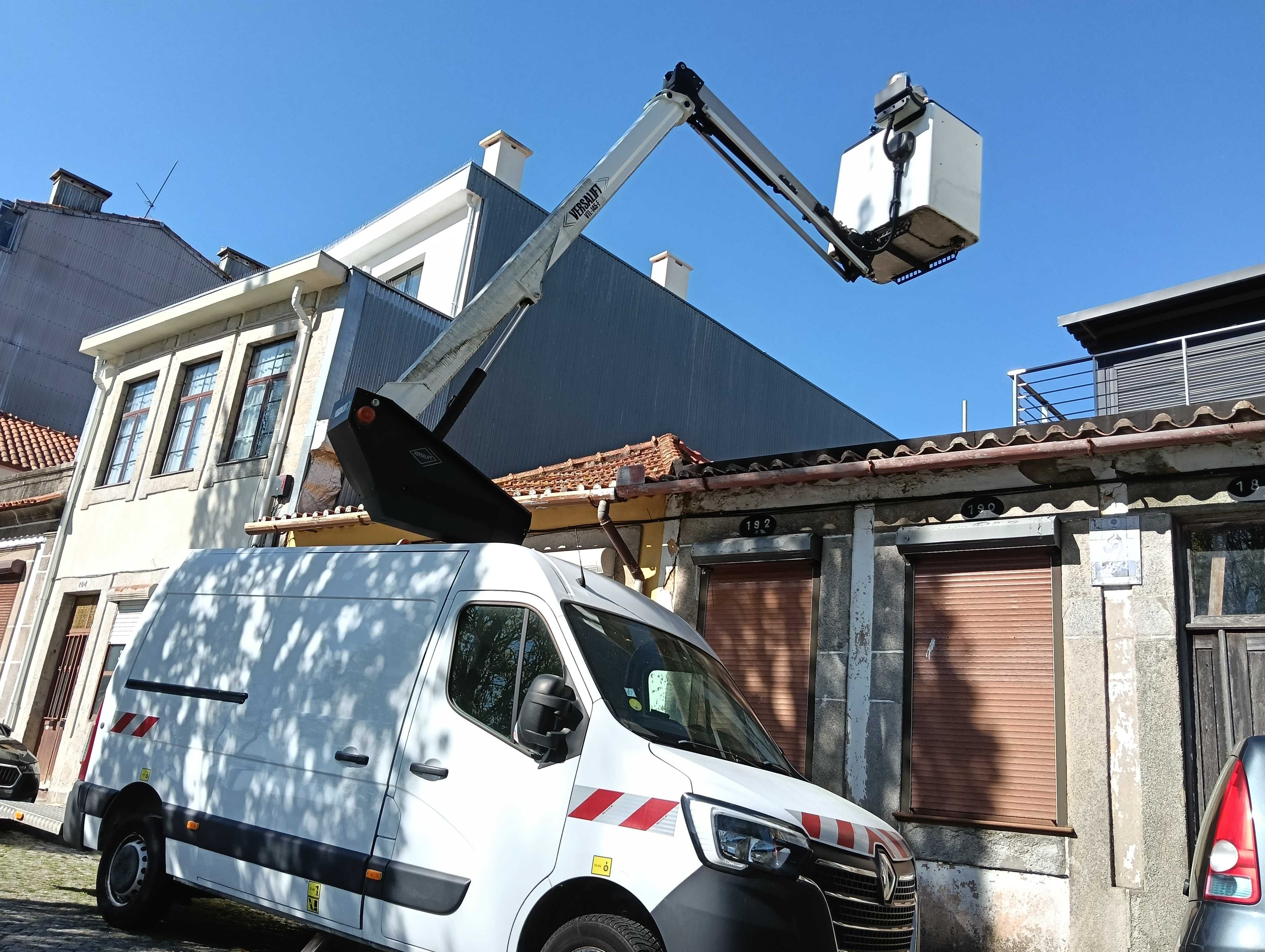 Renault Master - Aluguer e Serviços em altura com grua / cesto até 14m