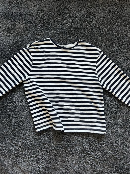 Светр чорний в полоску смужку лонгслів тільник zara 36 оригінал