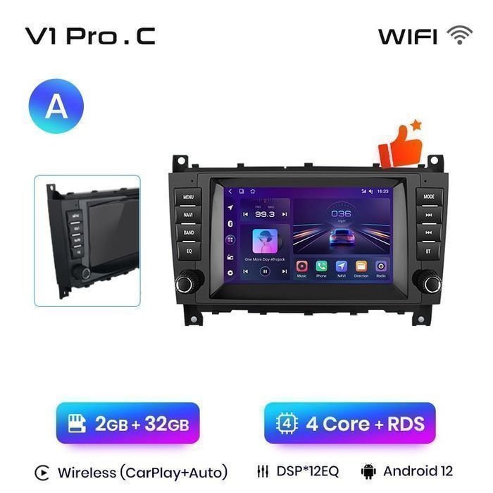 Radio nawigacja Mercedes Benz C W203 W209 C180 W219 Android 2GB 32GB