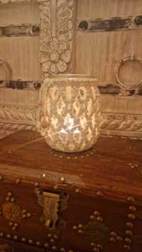 Lampion Makrama Wazon Boho Handmade Pleciony