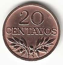 20 Centavos de 1970, Republica Portuguesa