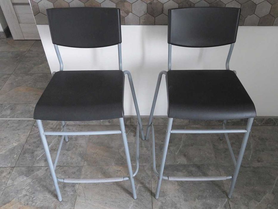 Hoker prosty, krzesło barowe - komplet 2 sztuki