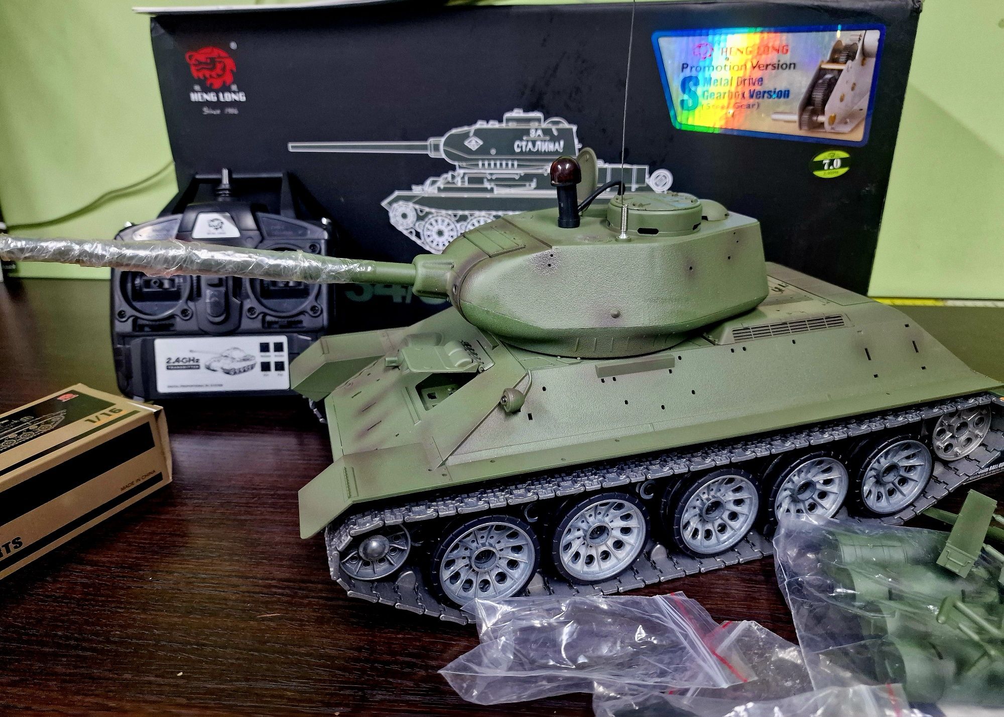 Heng long czołg 1/16 RC T34 Pro Edition Metal Nowy