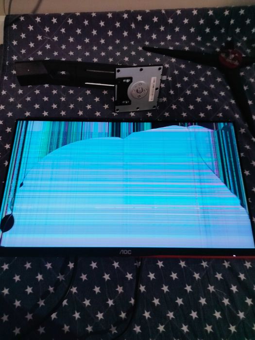 Monitor Aoc 165hz 24cale (uszkodzenie matrycy)