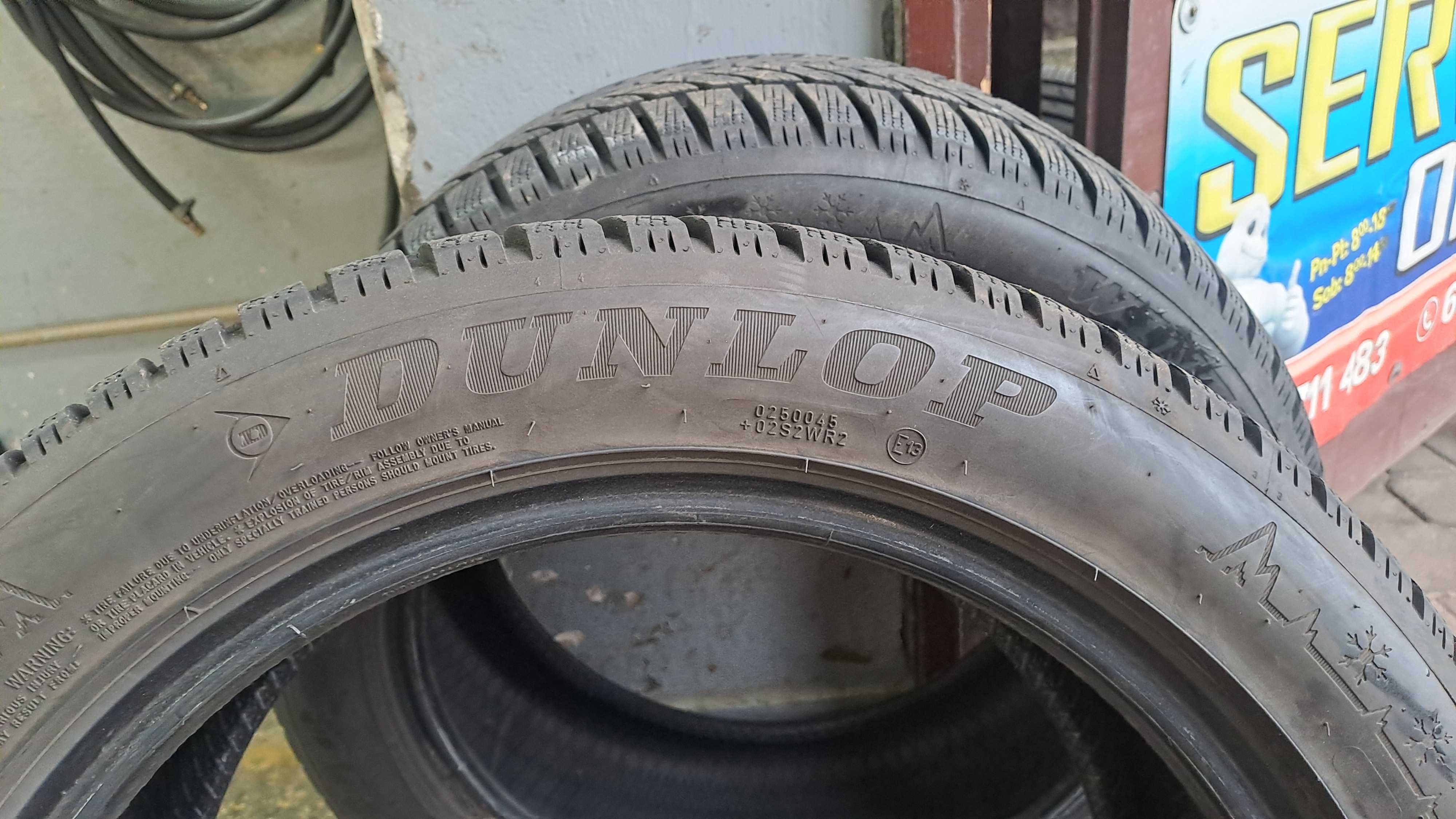 225/50r17 dunlop opony zimowe uzywane 7,5mm bieznik jak nowe