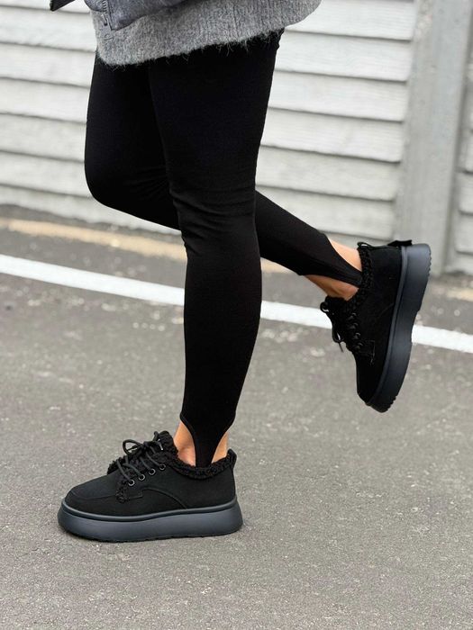 Жіночі зимові черевики на хутрі Stilli (36-41) зимові кросівки чорні