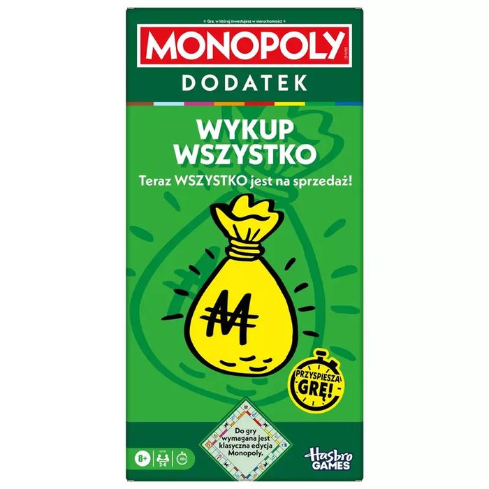 HASBRO GAME Monopoly Dodatek Wykup Wszystko, gra. Hasbro