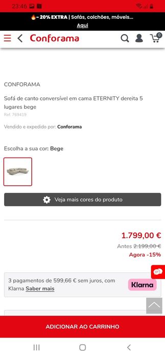 Sofá como novo beje