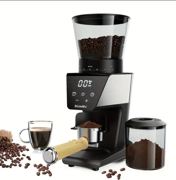 Biolomix Електрична кавомолка з цифровим таймером