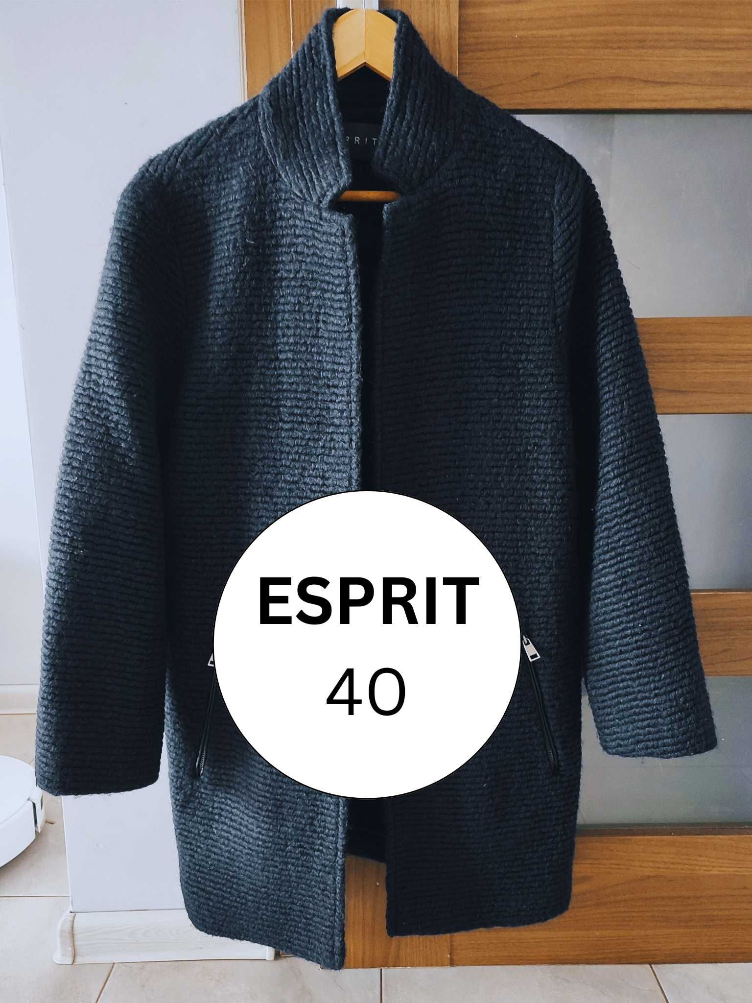 Krótki płaszcz przejściowy narzutka ESPRIT 40 granatowy