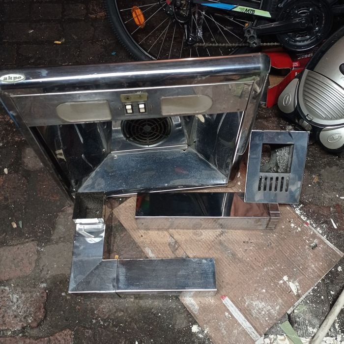 Okap kuchenny akpo chromowany pochłaniacz z kolanami kratka wentylacja