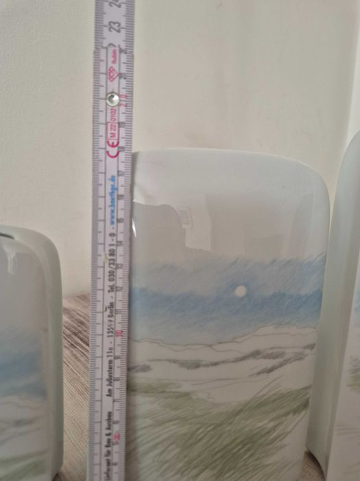 Thomas Germany prostokątny biały wazon przedstawiająca krajobraz plaży