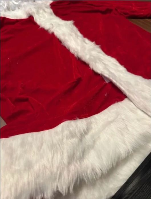 Mikołajki Kostium Strój Świętego Mikołaja – Komplet 13 El Miękki Welur