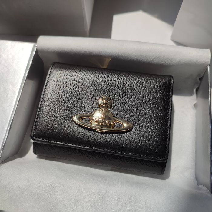Оригінал Vivienne Westwood гаманець шкіряний чорний глянець монетниця