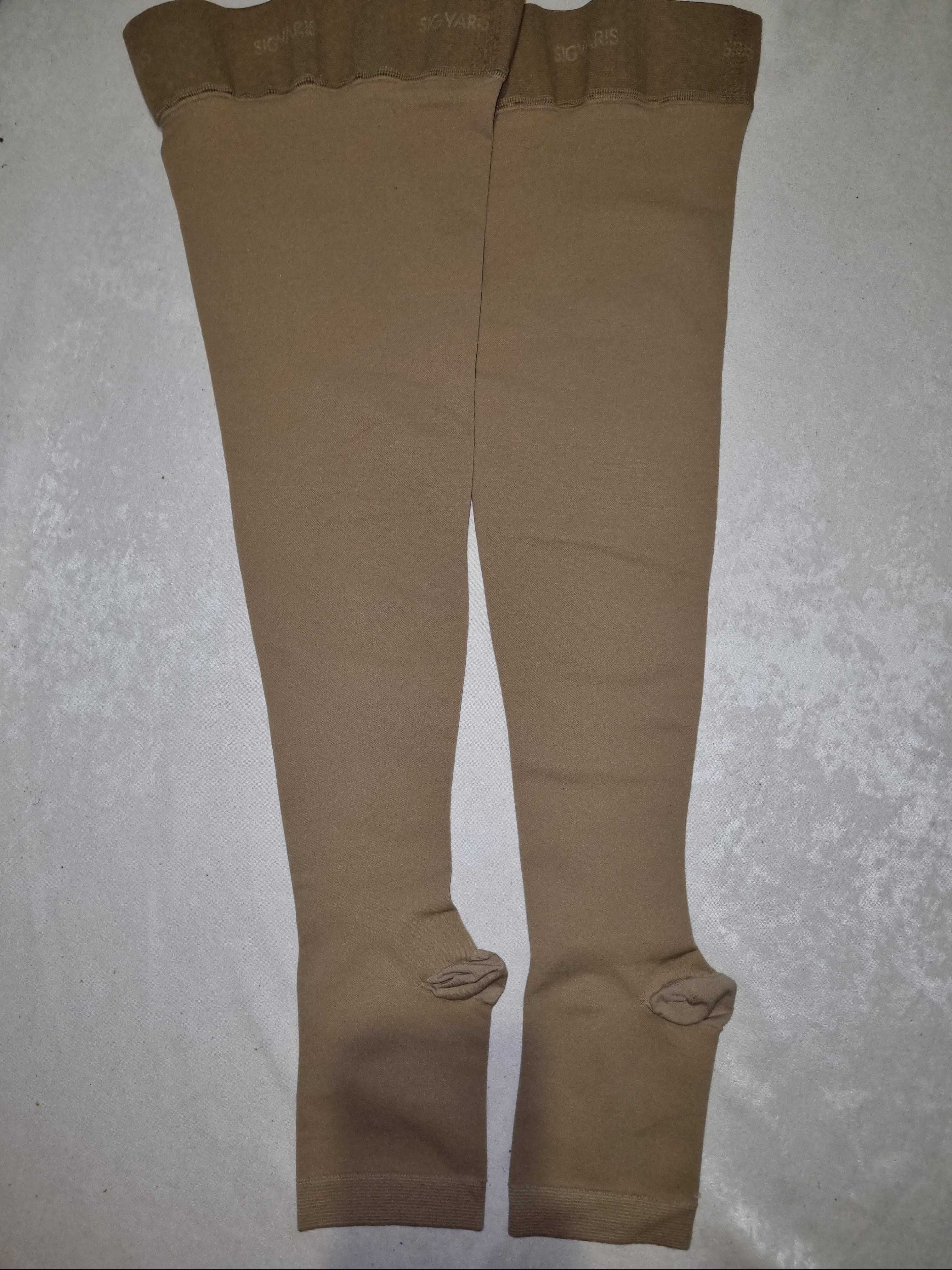 Чулки помпресійні Sigwaris comfort,з відкритим носочком,large