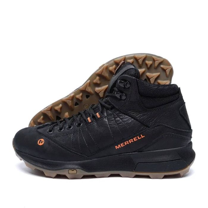 Кросівки чоловічі зимові шкіряні на хутрі Merrell GQ 40-45р Black Brow