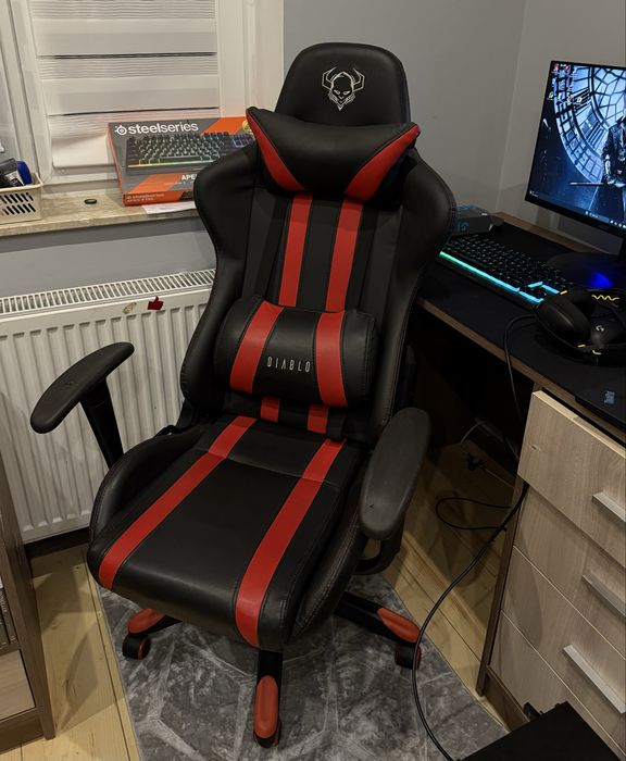Fotel Krzeslo  Gamingowy Diablo X-Chairs Czarno Czerwony