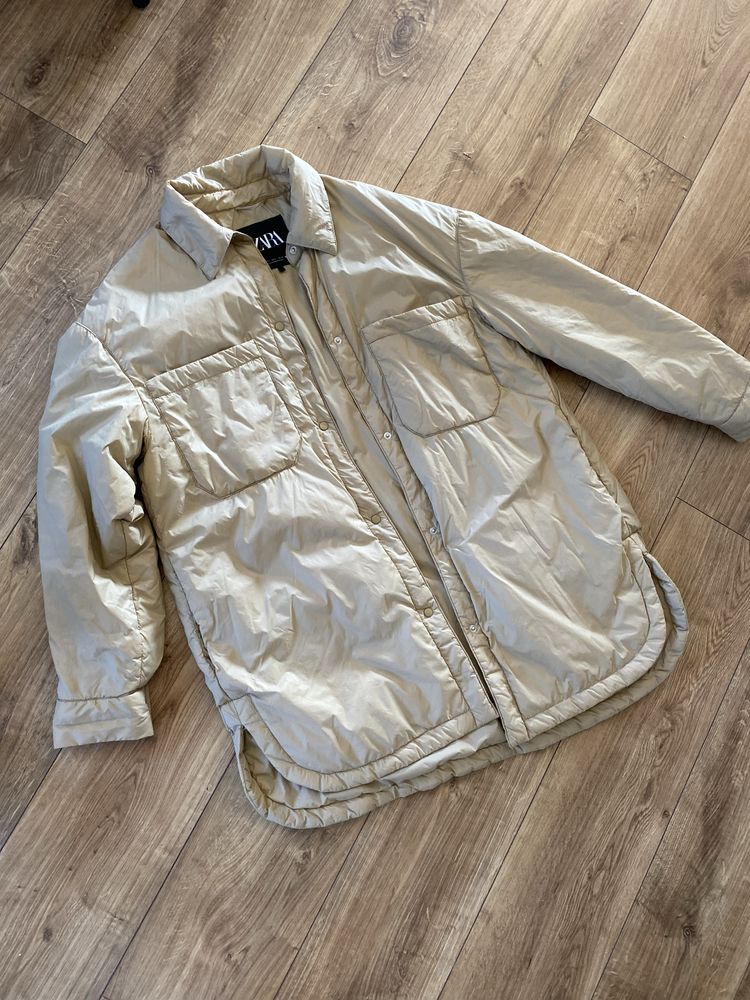 Kurtka koszulowa Zara S/36 beżowa