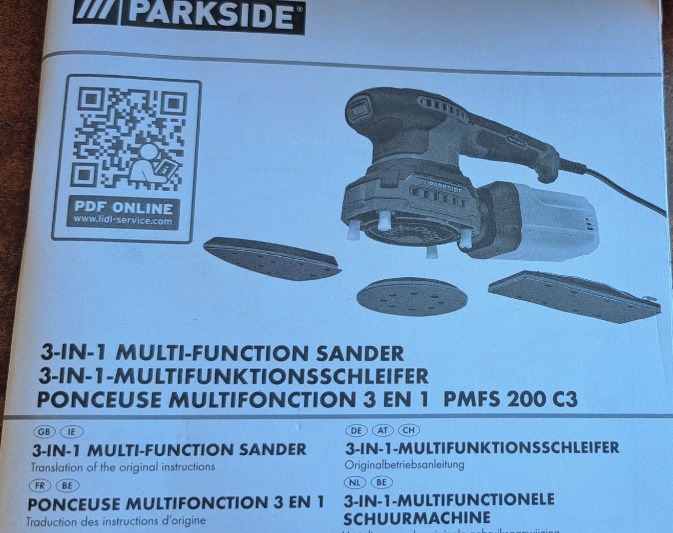 Szlifierka wielofunkcyjna 3w1 Parkside PMFS 200 C3