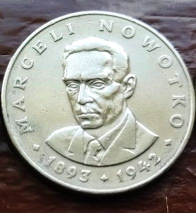 Moneta Marceli Nowotko 1975r bez znaku mennicy