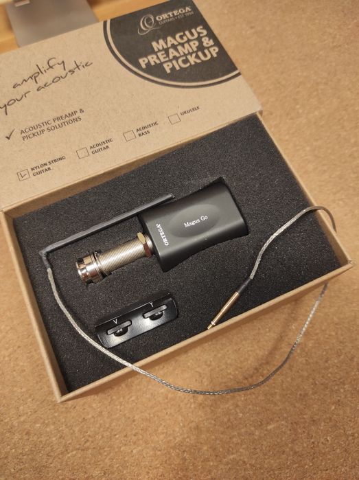 Ortega Magus Go - elektronika do gitary klasycznej z preampem i piezo