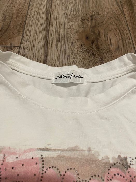 Biały tshirt z rowerkiem